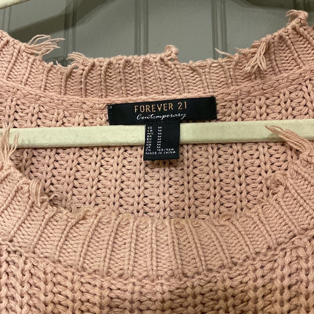 Forever 21 Distressed Cropped Sweater - Picture 3 of 3